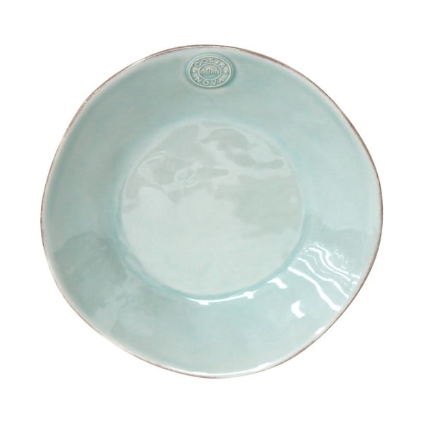 Tyrkysovomodrý kameninový polievkový tanier Costa Nova Nova, ⌀ 25 cm