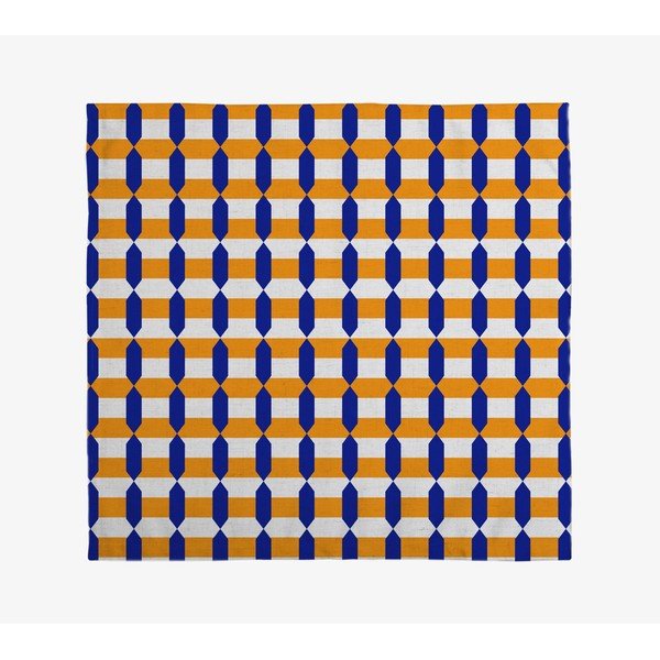 Súprava 4 látkových obrúskov s prímesou ľanu Really Nice Things Orange Geometric, 43 x 43 cm-image-1