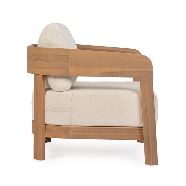 Drevené záhradné kreslo v prírodnej farbe Pablo – Bizzotto-image-3