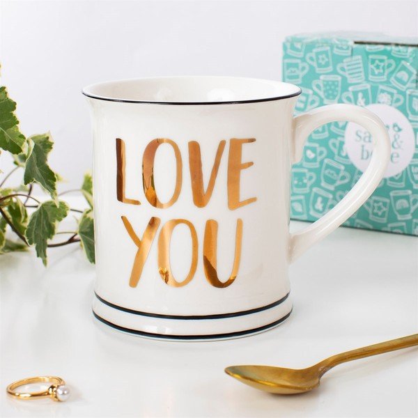 Biely porcelánový hrnček Sass & Belle Love You, 400 ml-image-1