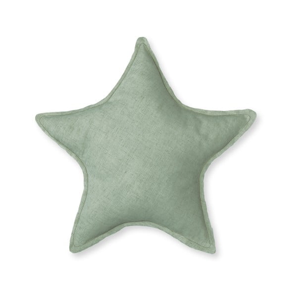 Zelený dekoratívny vankúš Little Nice Things Star