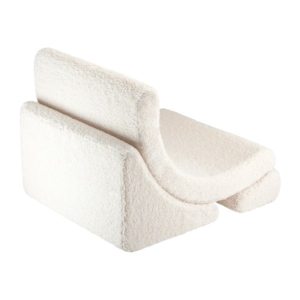 Krémové detské kresielko z textílie buklé Moon – Wigiwama-image-2