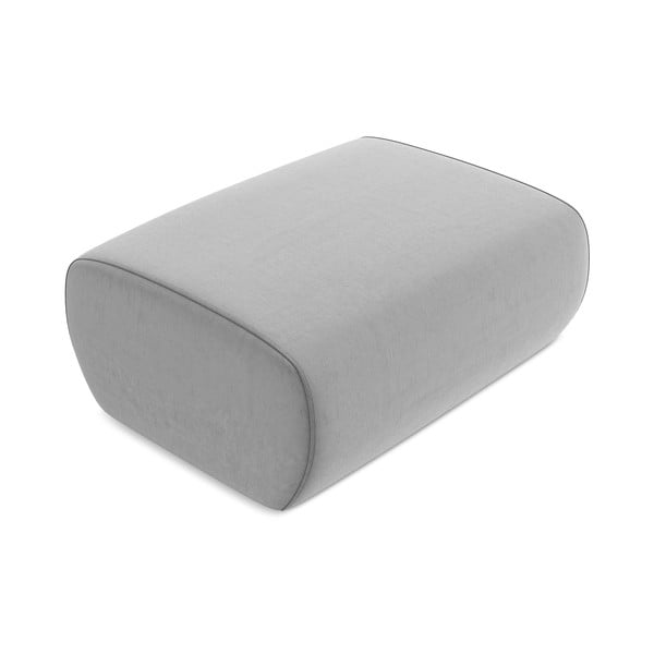 Svetlosivá zamatová podnožka Kapua – Makamii-image-2