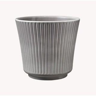 Sivý keramický kvetináč Big pots Gloss, ø 12 cm