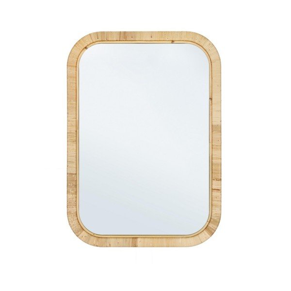 Nástenné zrkadlo s ratanovým rámom 50x70 cm Hakima – Bizzotto