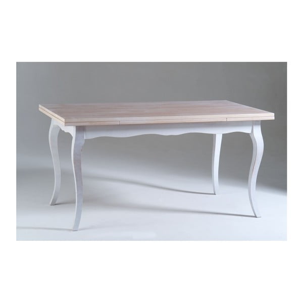 Biely drevený jedálenský stôl Castagnetti Chloe, 160 x 85 cm
