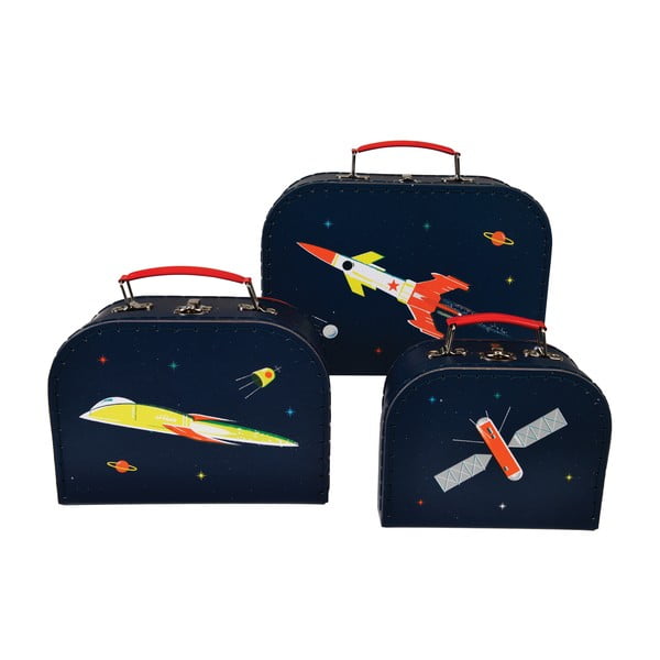 Sada 3 detských kufříkov Rex London Space Age