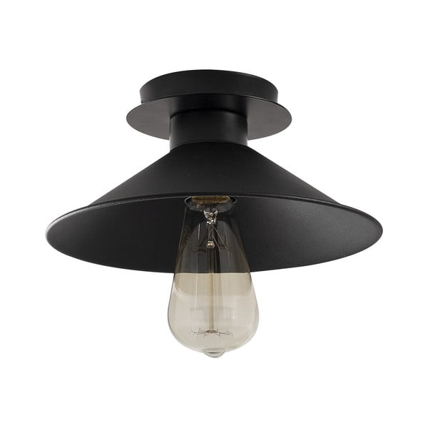Čierne stropné svietidlo s kovovým tienidlom ø 24 cm Berceste – Opviq lights-image-2