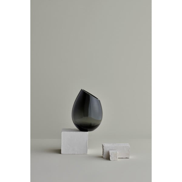 Zelená sklenená váza Blomus Raindrop, výška 24 cm-image-1