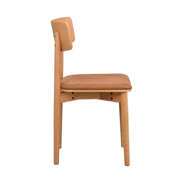 Jedálenská stolička z imitácie kože v koňakovohnedo-prírodnej farbe v súprave 2 ks Wolcott – Rowico-image-4