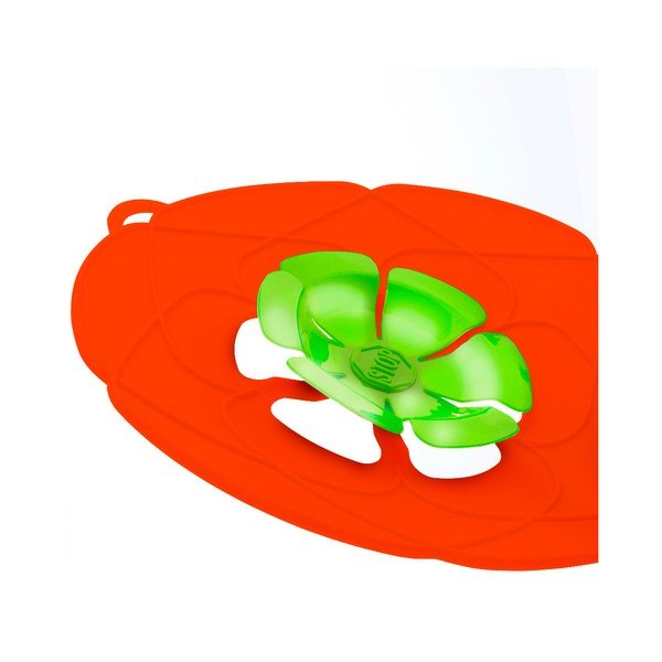 Červené silikónové veko na hrniec InnovaGoods Spill-image-1