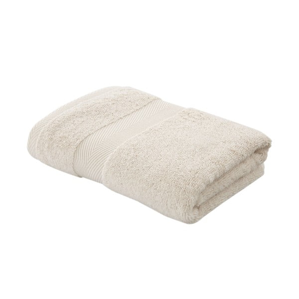 Krémovobiely bavlnený uterák s prímesou hodvábu 50x90 cm - Bianca