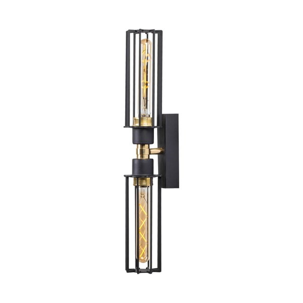 Nástenné svietidlo v čiernej a zlatej farbe ø 8 cm Fellini – Opviq lights