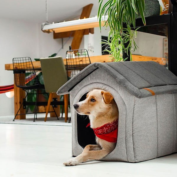 Svetlosivá búdka pre psa 44x45 cm Home L – Rexproduct-image-1
