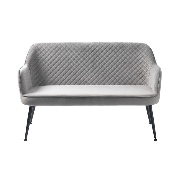 Svetlosivá zamatová pohovka 129 cm Berrie – Unique Furniture