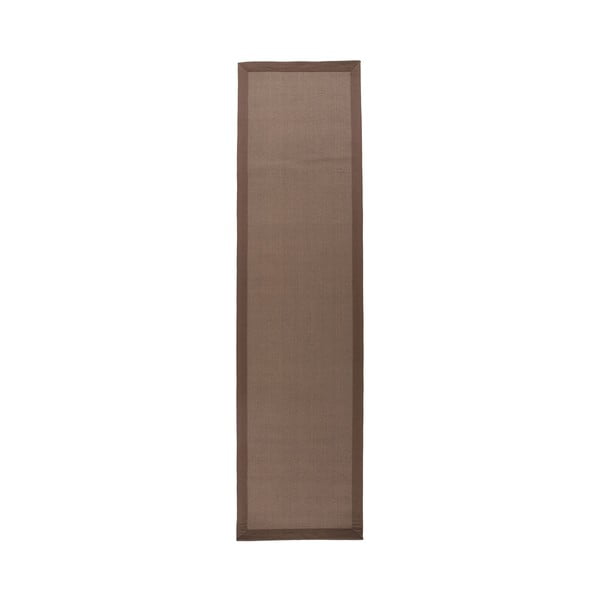 Hnedo-sivý jutový koberec Flair Rugs Herringbone, 68 x 300 cm