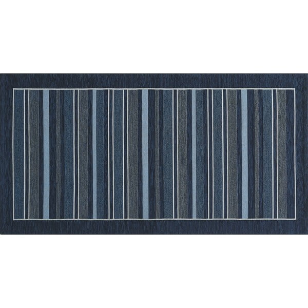 Tmavomodrý behúň Floorita Velour, 55 x 140 cm-image-1