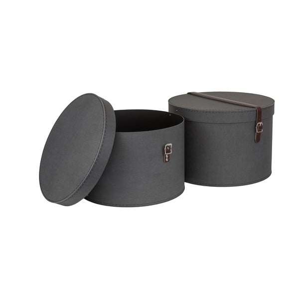 Súprava 2 čiernych škatúľ Bigso Box of Sweden Rut-image-2