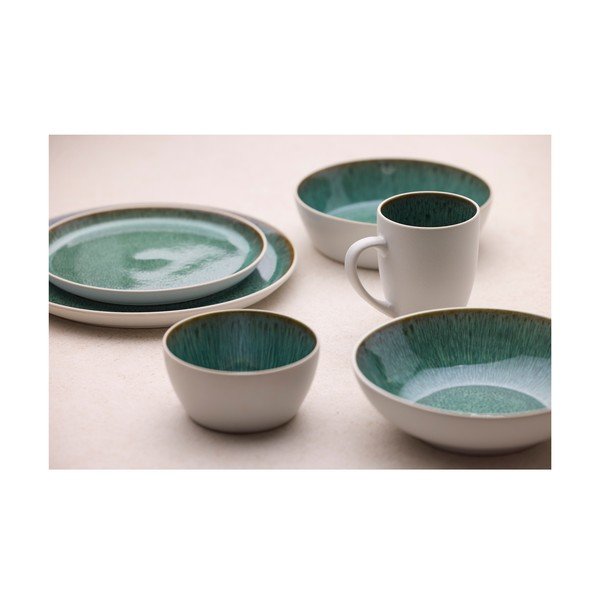 Biely/zelený dezertný tanier z kameniny ø 21 cm Gastro White/Green – Bitz-image-3