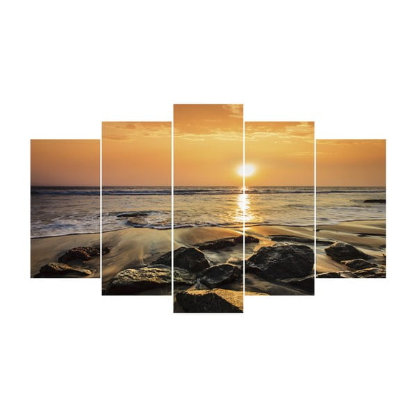 5-dielny obraz Seashore, 60x100 cm
