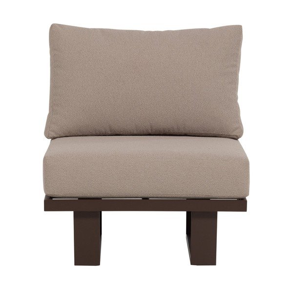 Hnedé kovové/polstrované záhradné kreslo Bear – WOOOD-image-2