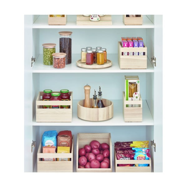 Otočný kuchynský organizér z dreva paulownia iDesign, 26,7 cm-image-3