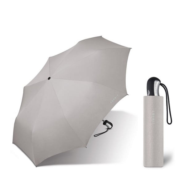 Svetlosivý skladací dáždnik Ambiance Esprit, ⌀ 94 cm