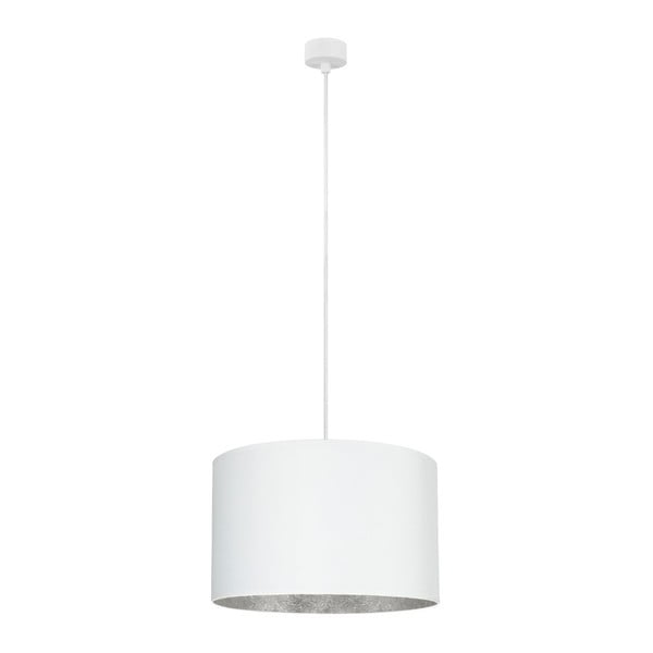 Biele stropné svietidlo s vnútrajškom v striebornej farbe Sotto Luce Mika, ∅ 40 cm