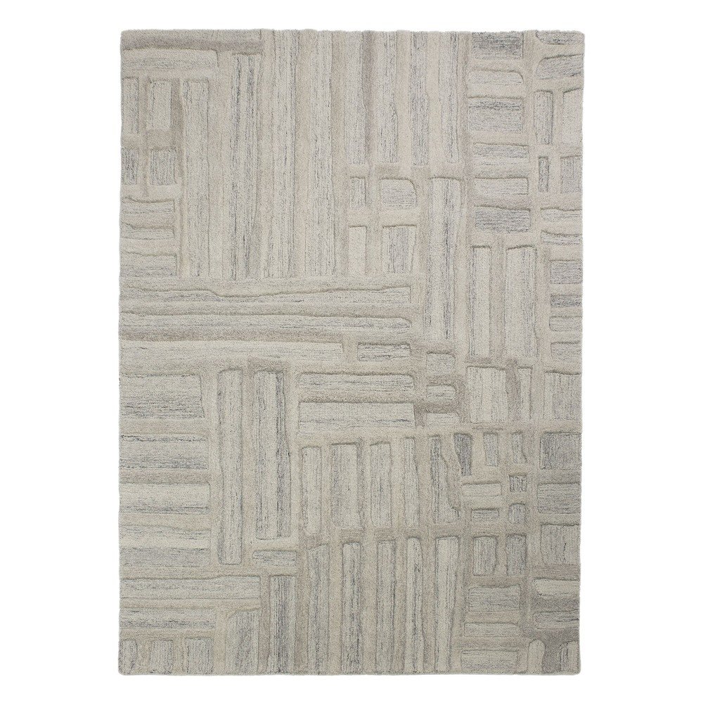 E-shop Sivobéžový ručne tkaný vlnený koberec 140x200 cm Elva – Flair Rugs