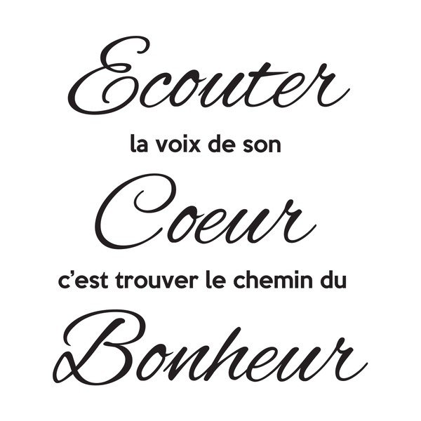 Čierna samolepka Ambiance Quote Écouter-image-2
