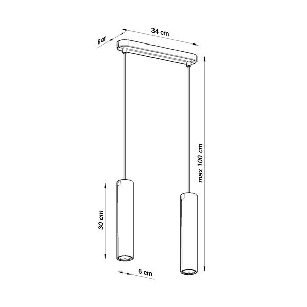 Závesné svietidlo Sollux Bakari, dĺžka 34 cm-image-4