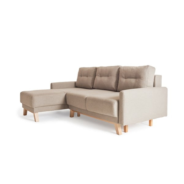 Béžová variabilná rozkladacia rohová pohovka Bonami Selection Pop-image-4