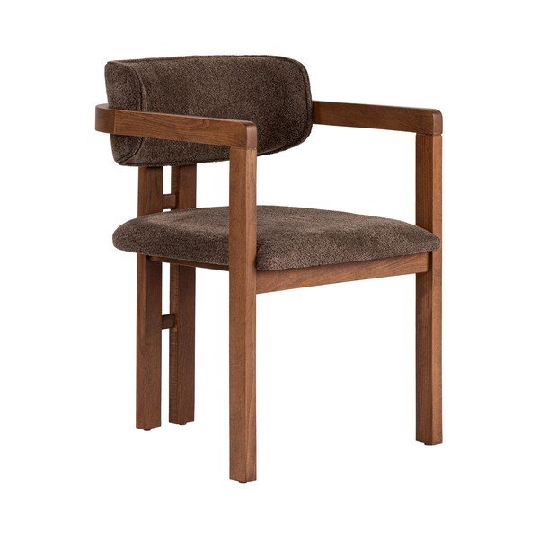 Hnedé jedálenské kreslo s podrúčkami Toscana – Kalune Design