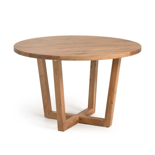 Okrúhly jedálenský stôl z masívu akácie v prírodnej farbe ø 120 cm Nahla – Kave Home