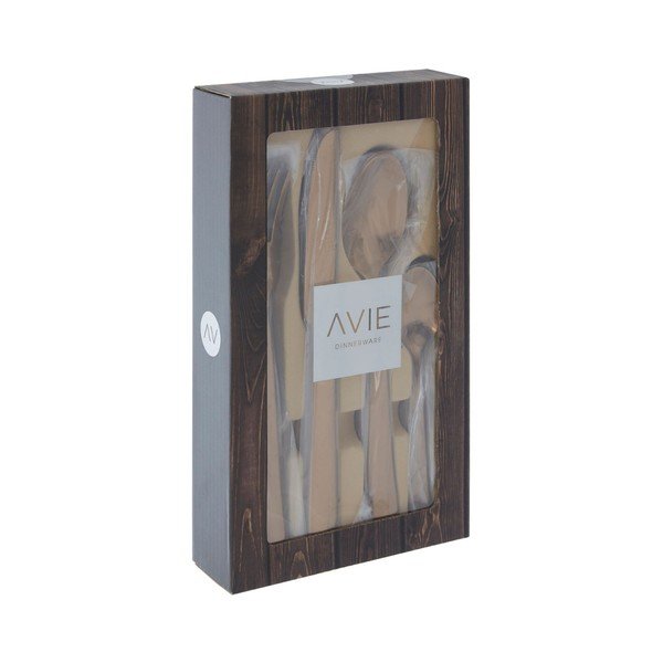 Súprava 16 príborov z antikoro ocele Premier Housewares Lustra-image-1