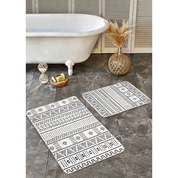 Čiernobiele kúpeľňové predložky v súprave 2 ks 60x100 cm – Mila Home-image-4