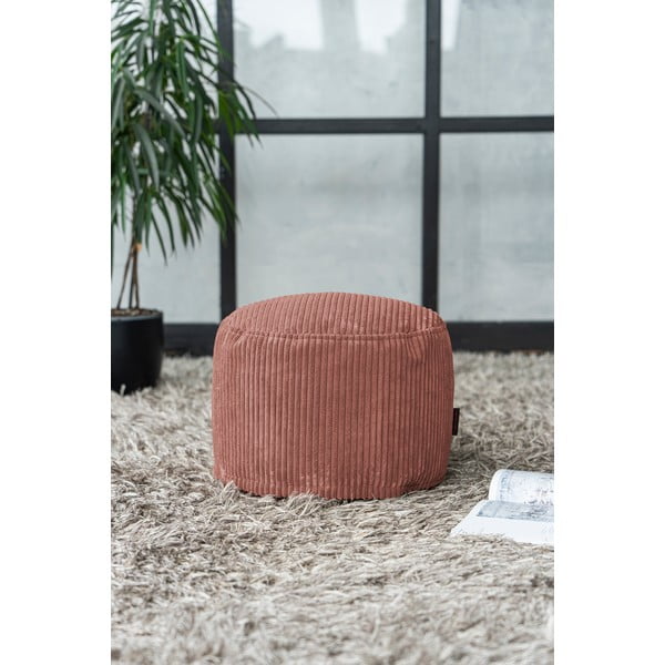 Menčestrový sedací vak v tehlovej farbe Mini – SLOWDOWN-image-1