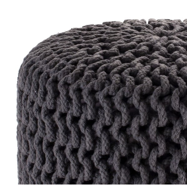 Sivý pletený puf Tomasucci Knit-image-2