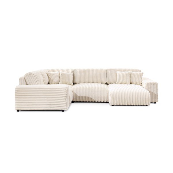 Krémová menčestrová rohová pohovka (ľavý roh/do tvaru "U") Justin – Ropez-image-3