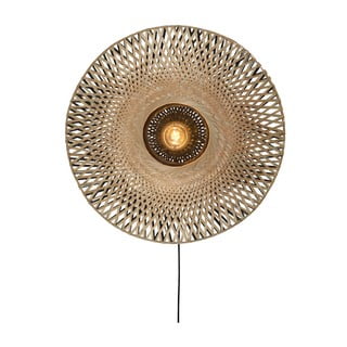 Nástenné bambusové svietidlo Good&Mojo Kalimantan, ⌀ 60 cm
