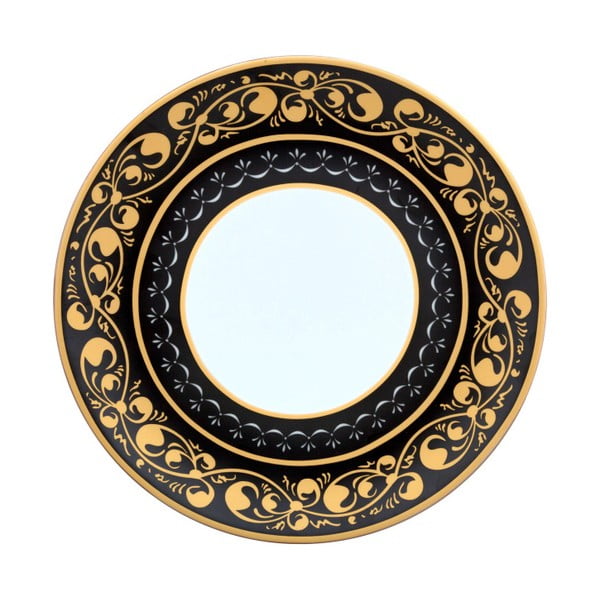 Čierno-biely porcelánový tanier Vivas Royal, Ø 28 cm
