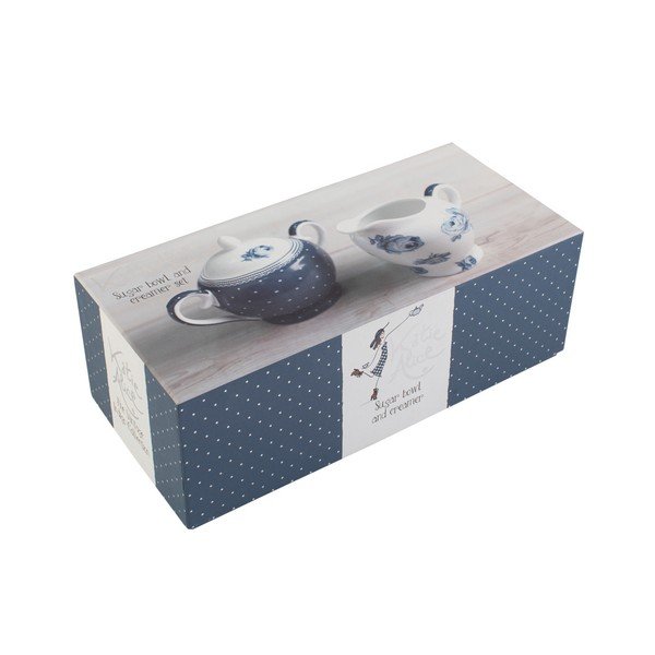 Porcelánová cukornička a dóza na mlieko Creative Tops Vintage Indigo-image-3