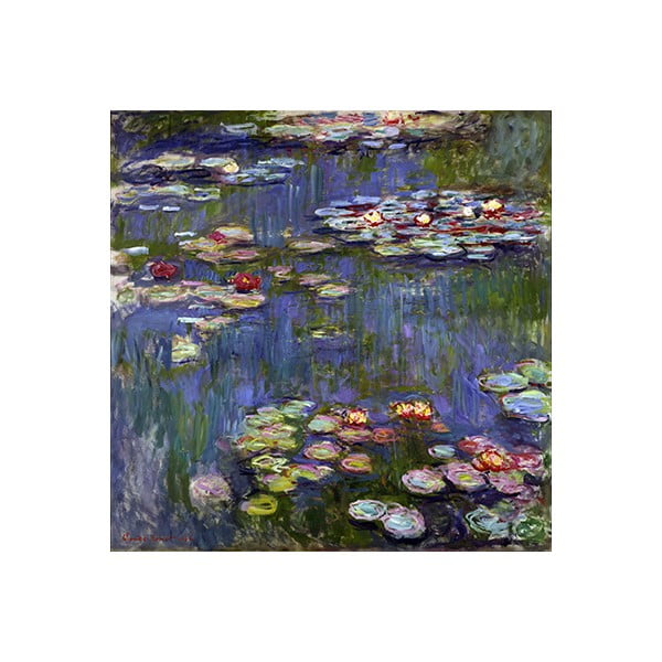 Obraz Claude Monet - Water Lilies 3, 45x45 cm
