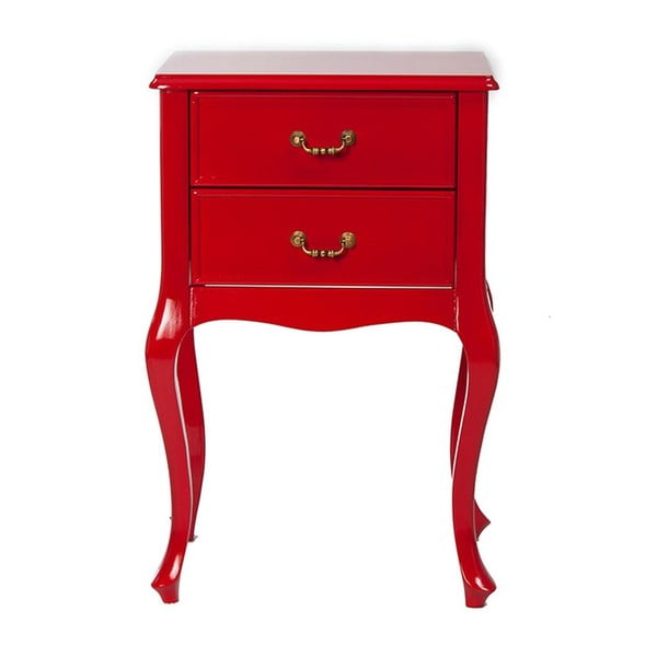 Odkladací stolík Lacquered Red, 46x33x70 cm