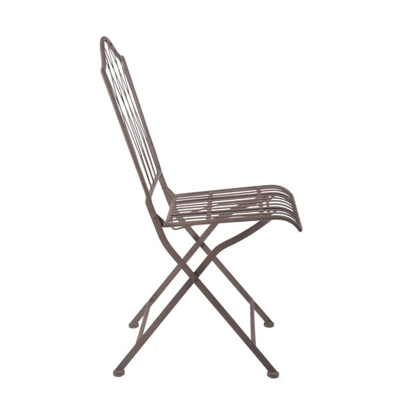 Hnedá kovová skladacia záhradná stolička – Esschert Design-image-2