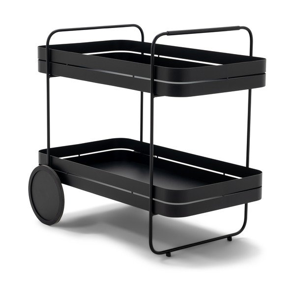Kovový servírovací stolík na kolieskach 74x42 cm Gin & Trolley – Spinder Design-image-2