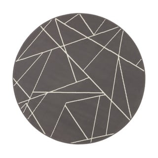 Sivý koberec Ragami Velvet, ø 140 cm