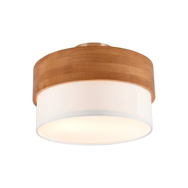 Stropné svietidlo v bielo-prírodnej farbe s textilným tienidlom Seasons – Trio-image-2