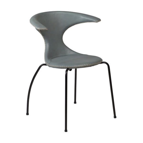Sivá kožená stolička DAN-FORM Denmark Flair
