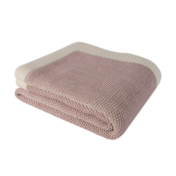 Ružová bavlnená deka Clen, 130 × 170 cm